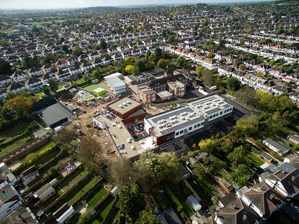 construction drone Byron Court School 0010