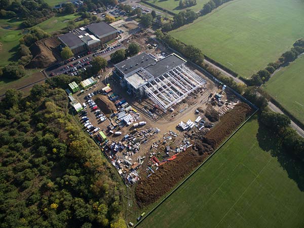 construction drone Coptall Leisure Centre Oct18 0069